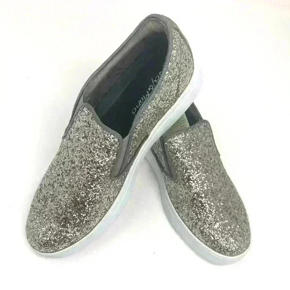 Joy and Mario Silver sparkle Espadrilles NWT EU 37.5 US 7 - Picture 1 of 8